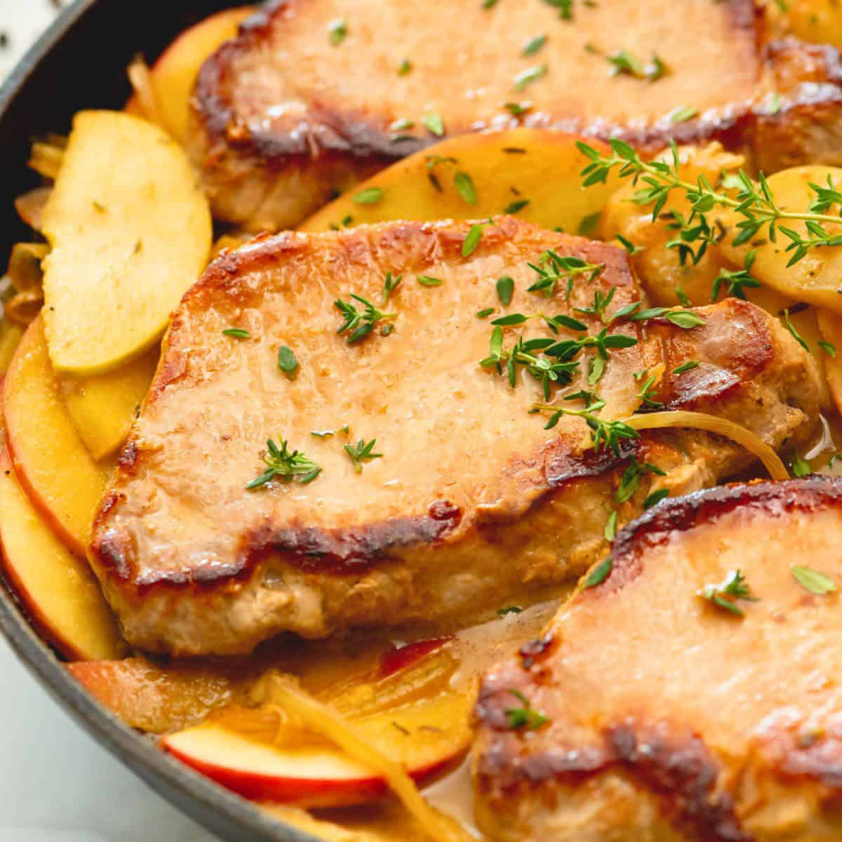 Skillet Apple Pork Chops
