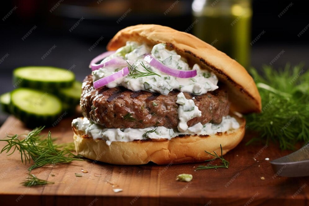 Lamb Tzatziki Burger