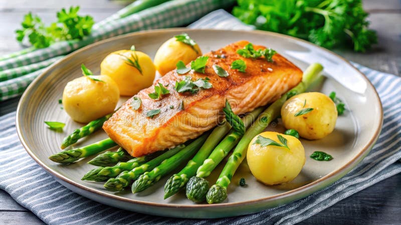 Pan-Seared Salmon with Asparagus